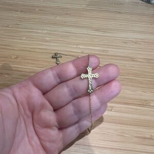 Elegant Gold Cross Pendant Necklace